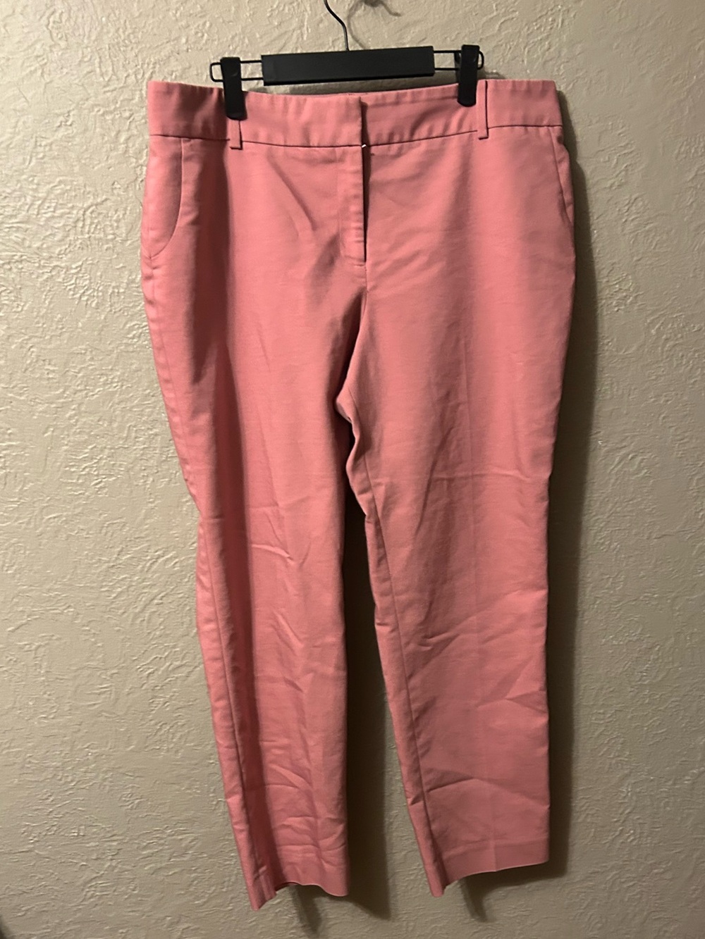 Chaus Coral-Pink Ankle-Length Straight Pants